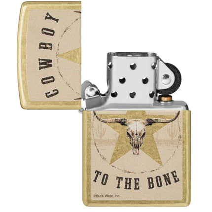 Zippo Lighter: Buck Wear Cowboy To The Bone Design | 48937