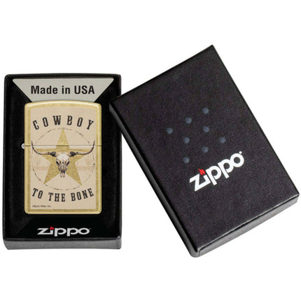 Zippo Lighter: Buck Wear Cowboy To The Bone Design | 48937