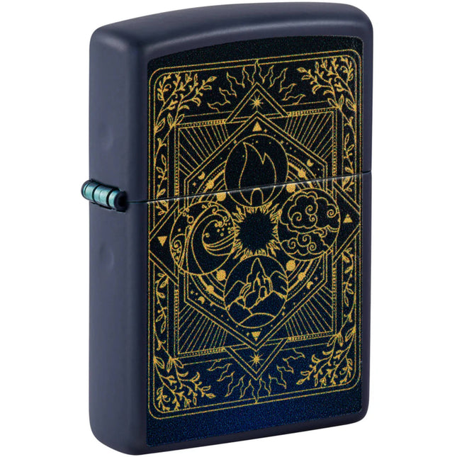 Zippo Lighter: Elements Design Navy Matte | 48958