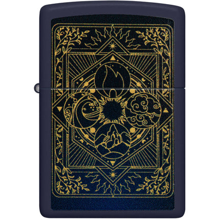 Zippo Lighter: Elements Design Navy Matte | 48958