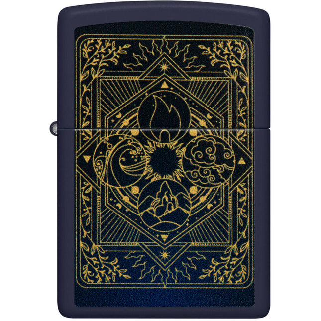 Zippo Lighter: Elements Design Navy Matte | 48958