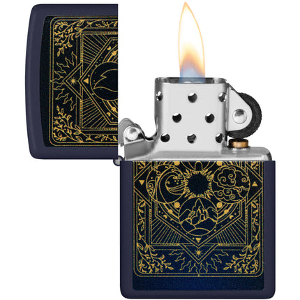 Zippo Lighter: Elements Design Navy Matte | 48958