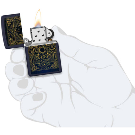 Zippo Lighter: Elements Design Navy Matte | 48958