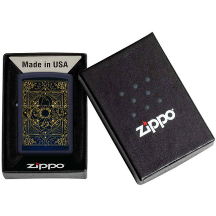 Zippo Lighter: Elements Design Navy Matte | 48958