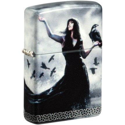 Zippo Lighter: Mazzi Lady with Ravens Design 540 Color | 48969
