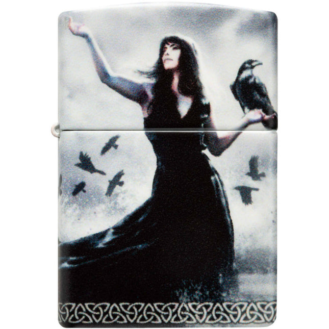 Zippo Lighter: Mazzi Lady with Ravens Design 540 Color | 48969