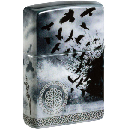Zippo Lighter: Mazzi Lady with Ravens Design 540 Color | 48969