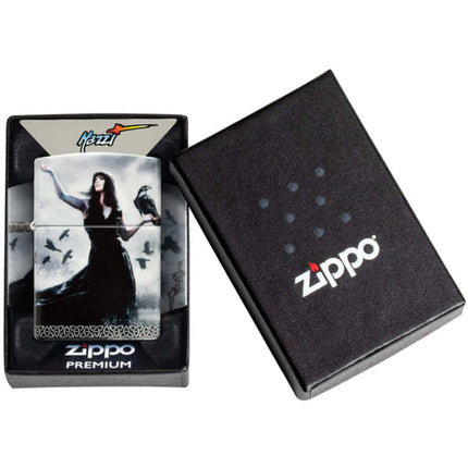 Zippo Lighter: Mazzi Lady with Ravens Design 540 Color | 48969