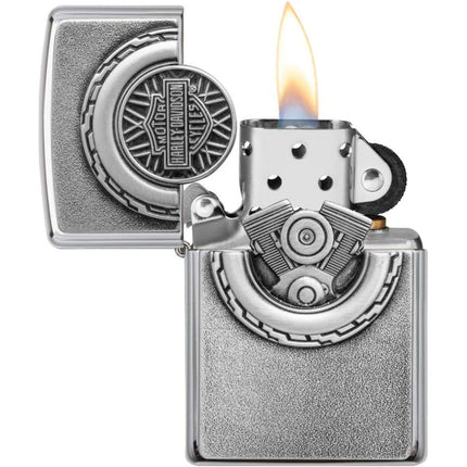 Zippo Lighter: Harley-Davidson® Design Street Chrome | 49175