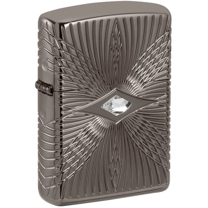 Zippo Lighter: Armor MultiCut Pattern Design with Crystal Black Ice | 49291