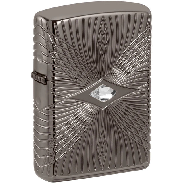 Zippo Lighter: Armor MultiCut Pattern Design with Crystal Black Ice | 49291