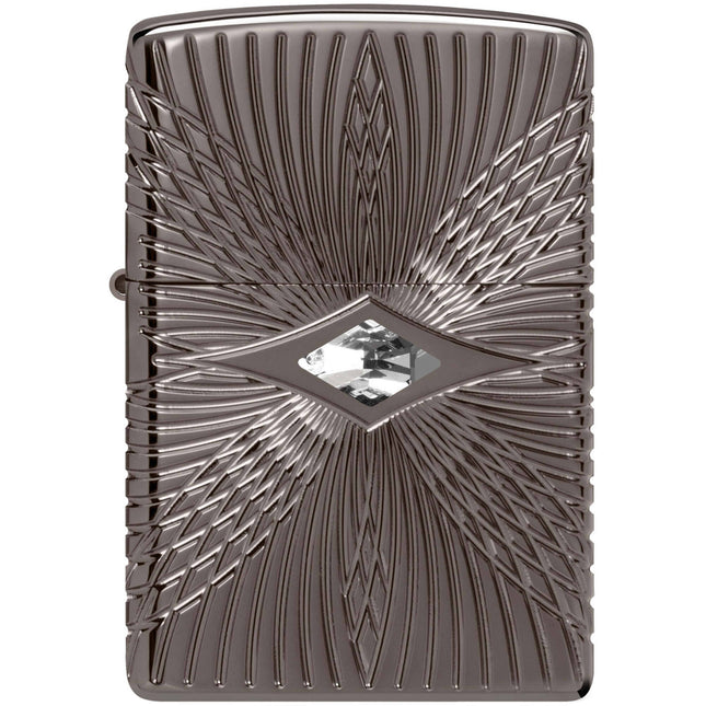 Zippo Lighter: Armor MultiCut Pattern Design with Crystal Black Ice | 49291