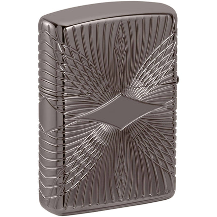 Zippo Lighter: Armor MultiCut Pattern Design with Crystal Black Ice | 49291