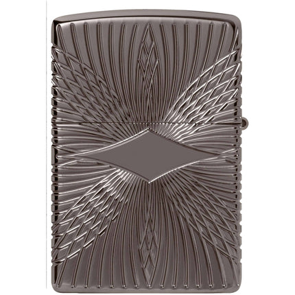 Zippo Lighter: Armor MultiCut Pattern Design with Crystal Black Ice | 49291