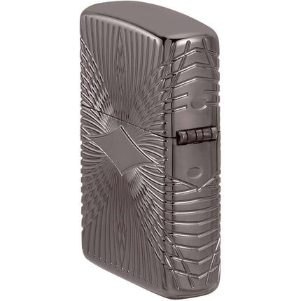 Zippo Lighter: Armor MultiCut Pattern Design with Crystal Black Ice | 49291