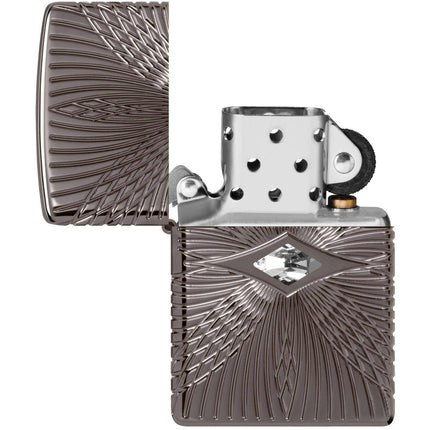 Zippo Lighter: Armor MultiCut Pattern Design with Crystal Black Ice | 49291