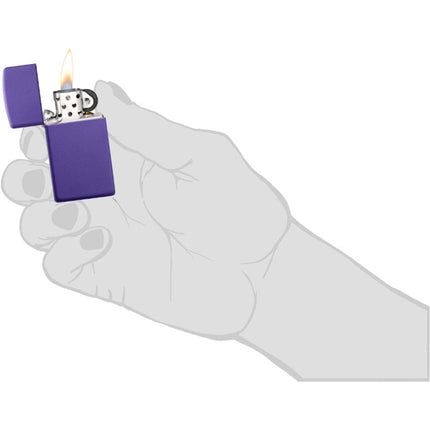 Zippo Lighter: Slim Purple Matte | 1637