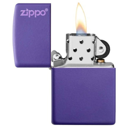 Zippo Lighter: Classic Purple Matte with Zippo Logo | 237ZL