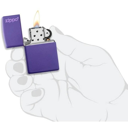 Zippo Lighter: Classic Purple Matte with Zippo Logo | 237ZL