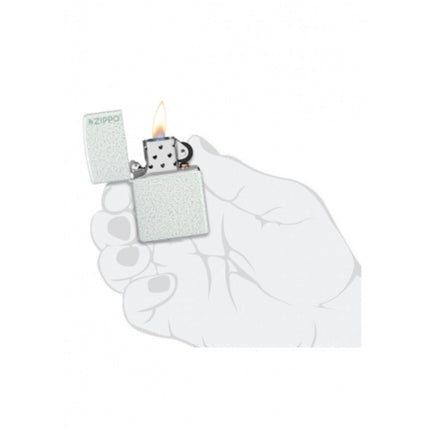 Zippo Lighter: Classic Glacier with Zippo Logo | 46020ZL