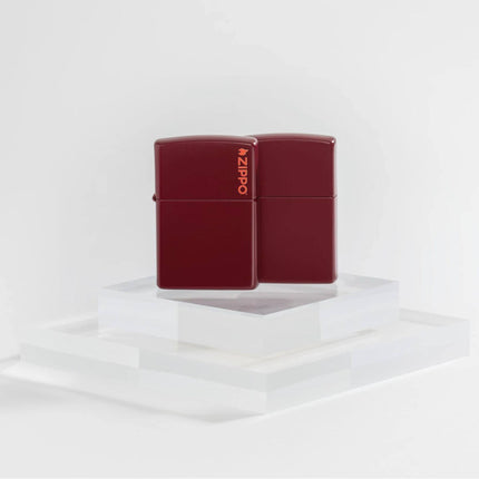 Zippo Lighter: Classic Merlot Rich Red with Zippo Logo | 46021ZL
