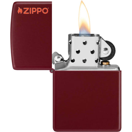 Zippo Lighter: Classic Merlot Rich Red with Zippo Logo | 46021ZL