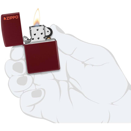 Zippo Lighter: Classic Merlot Rich Red with Zippo Logo | 46021ZL