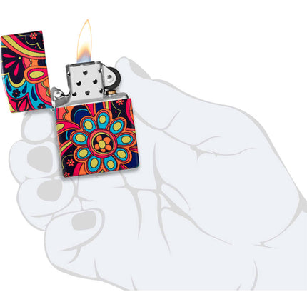 Zippo Lighter: Flower Power Design | 46128