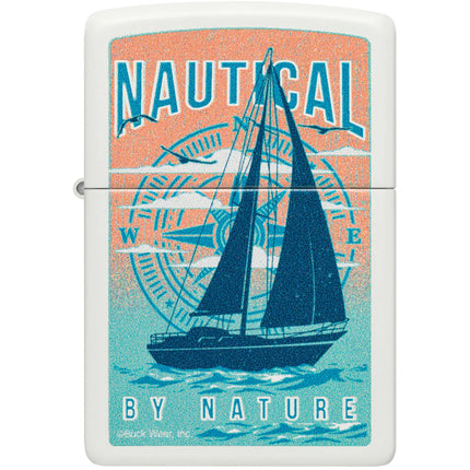 Zippo Windproof Lighter - Buck Wear Serene Color Image Design White Matte | 46150