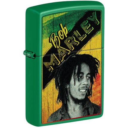 Zippo Lighter: Grass Green Matte Bob Marley | 46152