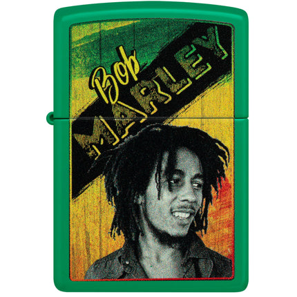 Zippo Lighter: Grass Green Matte Bob Marley | 46152