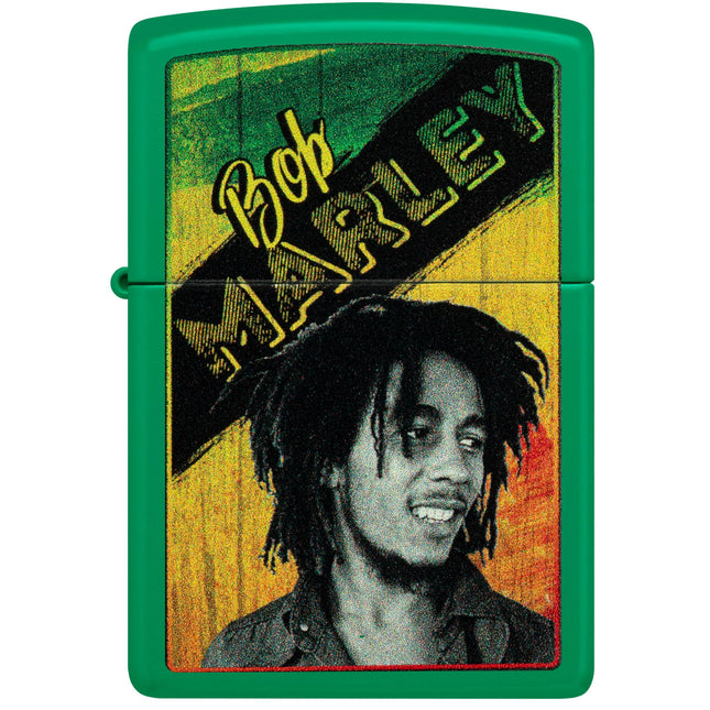 Zippo Lighter: Grass Green Matte Bob Marley | 46152