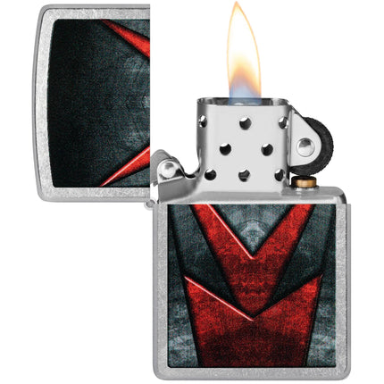 Zippo Windproof Lighter - Metallic Pattern Design Classic Street Chrome Finish | 46163