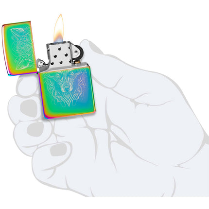 Zippo Lighter: Spiritual Wolf Photo Image | 46176