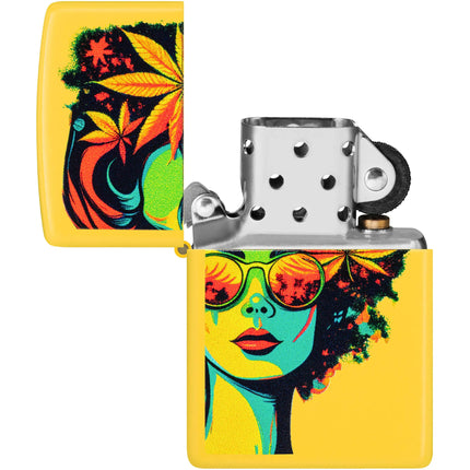 Zippo Lighter: Blazing Beauty Color Image Design Sunflower Base | 46231