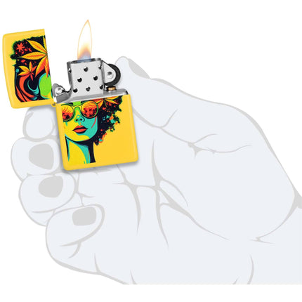 Zippo Lighter: Blazing Beauty Color Image Design Sunflower Base | 46231