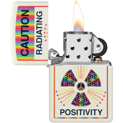 Zippo Lighter: Glowing Positivity Design Glow-in-the-Dark Finish | 46243