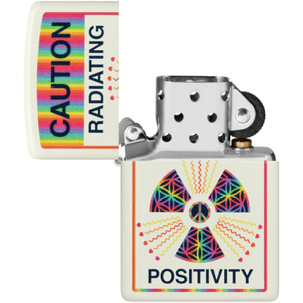 Zippo Lighter: Glowing Positivity Design Glow-in-the-Dark Finish | 46243