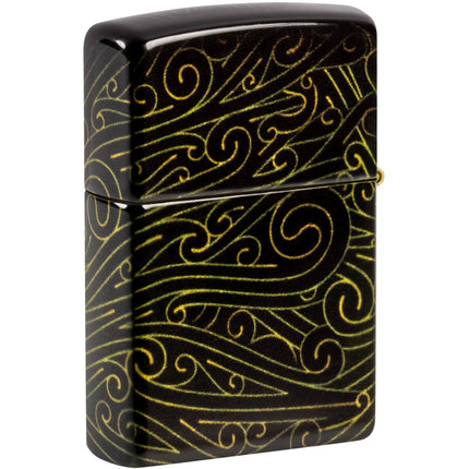 Zippo Lighter: Cannabis Leaf Maze Design | 46276