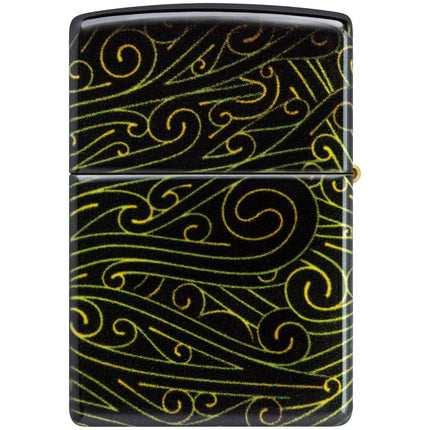 Zippo Lighter: Cannabis Leaf Maze Design | 46276