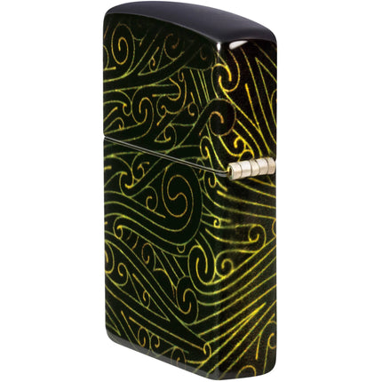 Zippo Lighter: Cannabis Leaf Maze Design | 46276