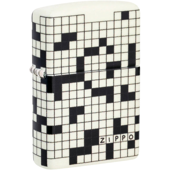 Zippo Windproof Lighter - Crossword Inspired Design Glow-in-the-Dark Finish | 46285