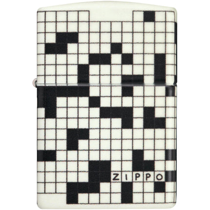Zippo Windproof Lighter - Crossword Inspired Design Glow-in-the-Dark Finish | 46285
