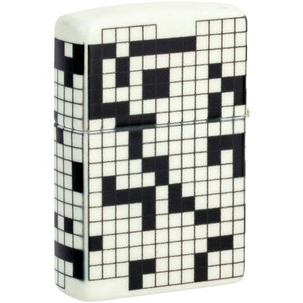 Zippo Windproof Lighter - Crossword Inspired Design Glow-in-the-Dark Finish | 46285