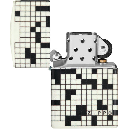 Zippo Windproof Lighter - Crossword Inspired Design Glow-in-the-Dark Finish | 46285