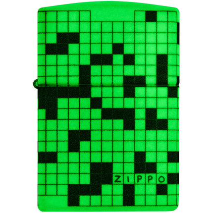 Zippo Windproof Lighter - Crossword Inspired Design Glow-in-the-Dark Finish | 46285