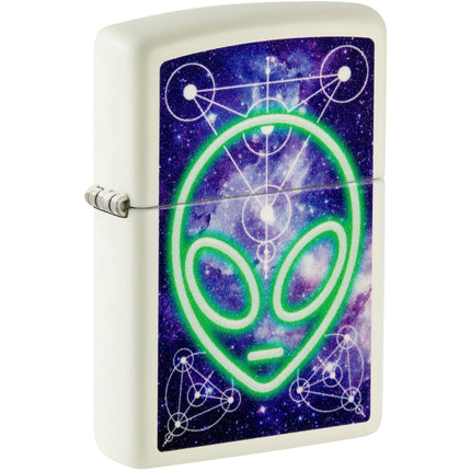Zippo Lighter: Glowing Alien Design Glow-in-the-Dark | 46288