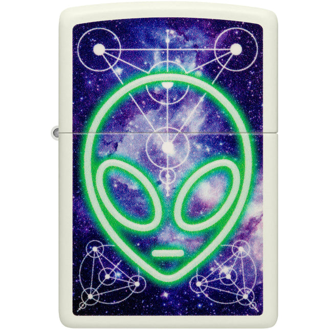Zippo Lighter: Glowing Alien Design Glow-in-the-Dark | 46288