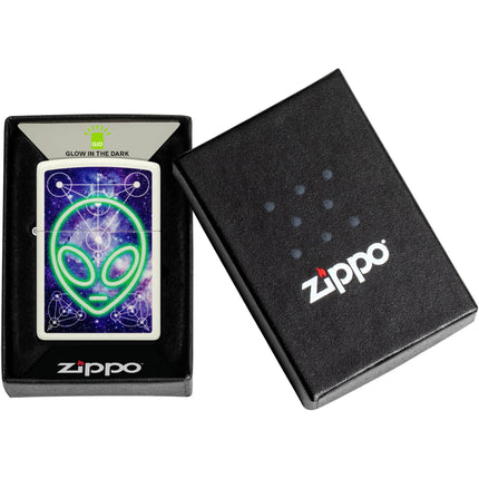 Zippo Lighter: Glowing Alien Design Glow-in-the-Dark | 46288