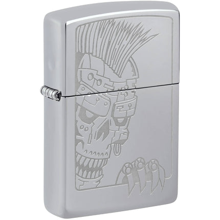 Zippo Lighter: Mohawk Skull Design | 46426
